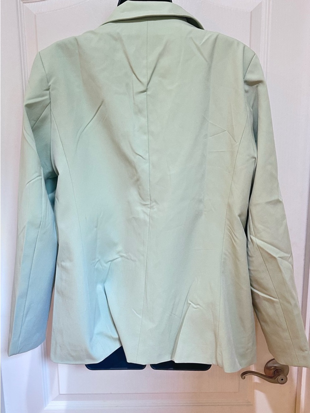 Upcycled AKA soror patchwork Mint Green Embroidered Blazer Jacket size XL - Picture 5 of 6